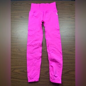 Free People Movement M/L Bright Pink High Waisted Leggings